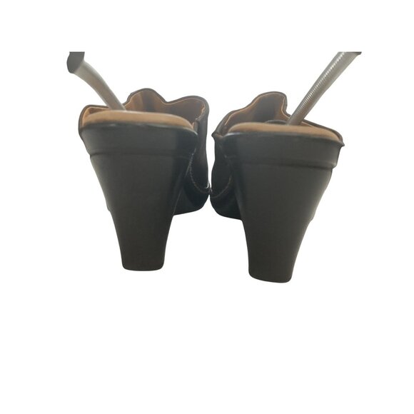 Sofft Women's  Size 9.5M Brown Leather Block Heel Mules clogs shoes - Picture 3 of 7